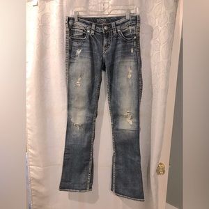 Silver Jeans Aiko Flap Bootcut Sz 27